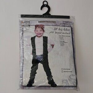Lil Big Biker Costume PMG Halloween Toddler 3T-4T Coverall Headscarf